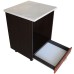 Corp pentru cuptor incorporabil cu sertar Zebra, wenge/MDF Cedru, cu blat Travertin, 60 x 85 x 60 cm